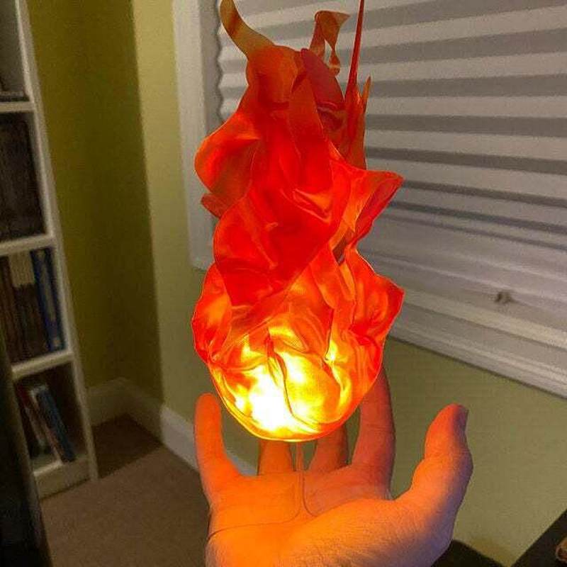 Cosplay Fireball Prop - 떠다니는 불덩어리 LED 발광 불꽃 소품