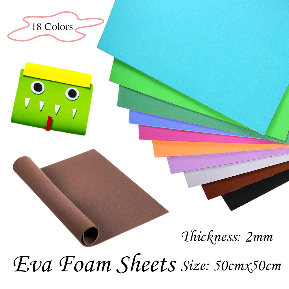 Eva Foam Sheet - 18가지 색상 2mm 두께의 다채로운 EVA