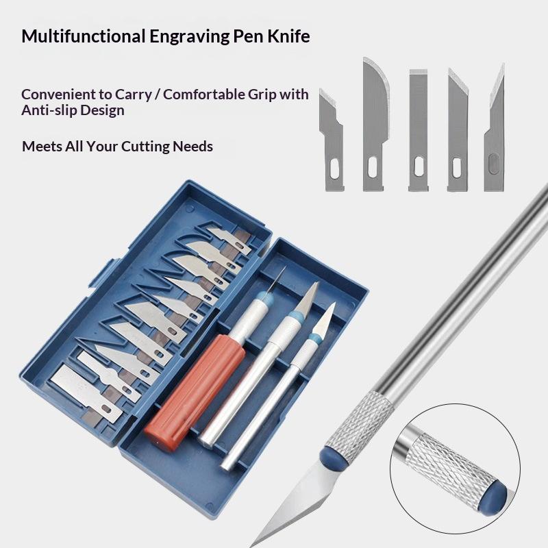 Craft Knife Set - 13피스 다기능 커터 조각 공예 칼