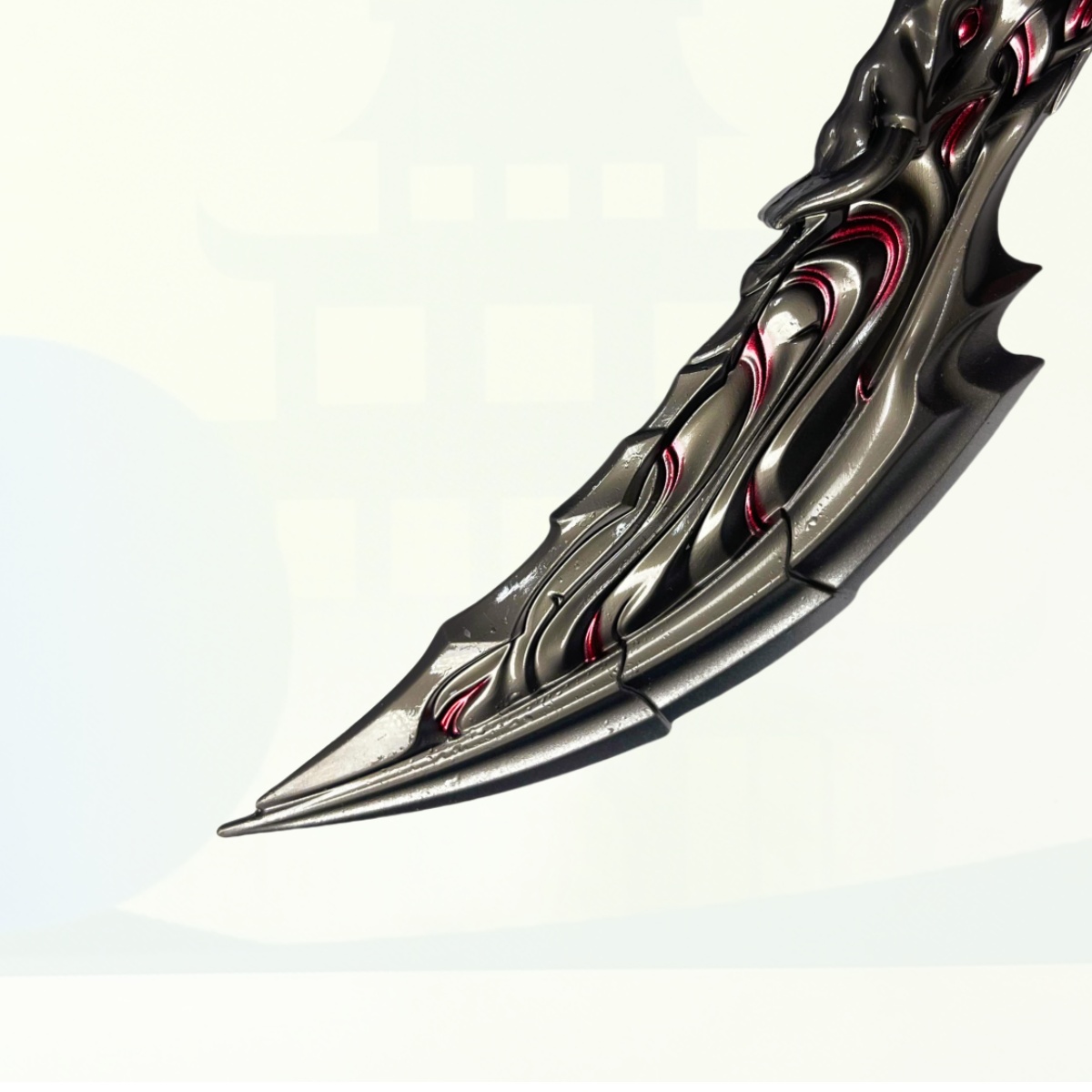 7.1인치 발로란트 불꽃 금속 카타나 검 일본 카타나  - Cosplay Flame Prop 리뷰 및 가격