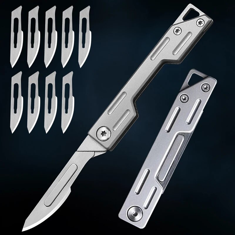 접이식 칼 9개의 교체 가능한 블레이드가 있는 스테인레 - Craft Knife Set 리뷰 및 가격
