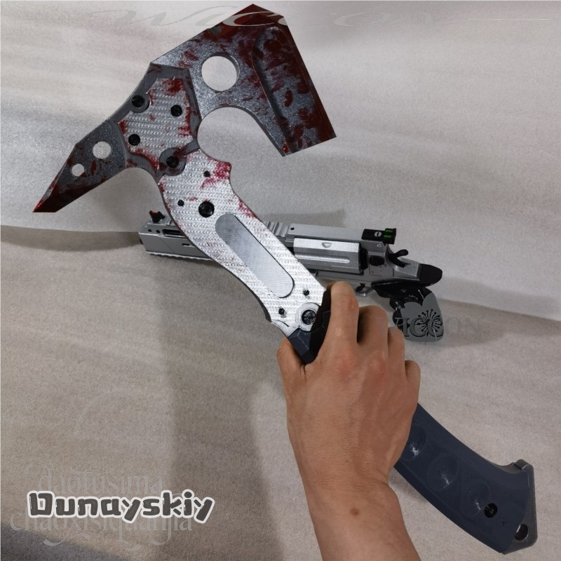 레온 고품질 가짜 전술 도끼 혈흔 무늬 3D 폴리락트산 - Cosplay Prop Pattern 리뷰 및 가격