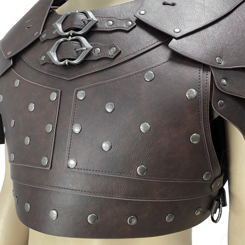 중세 스타일 스터드 장식 어깨 가슴 갑옷 바이킹 하네스 - Cosplay Props 리뷰 및 가격