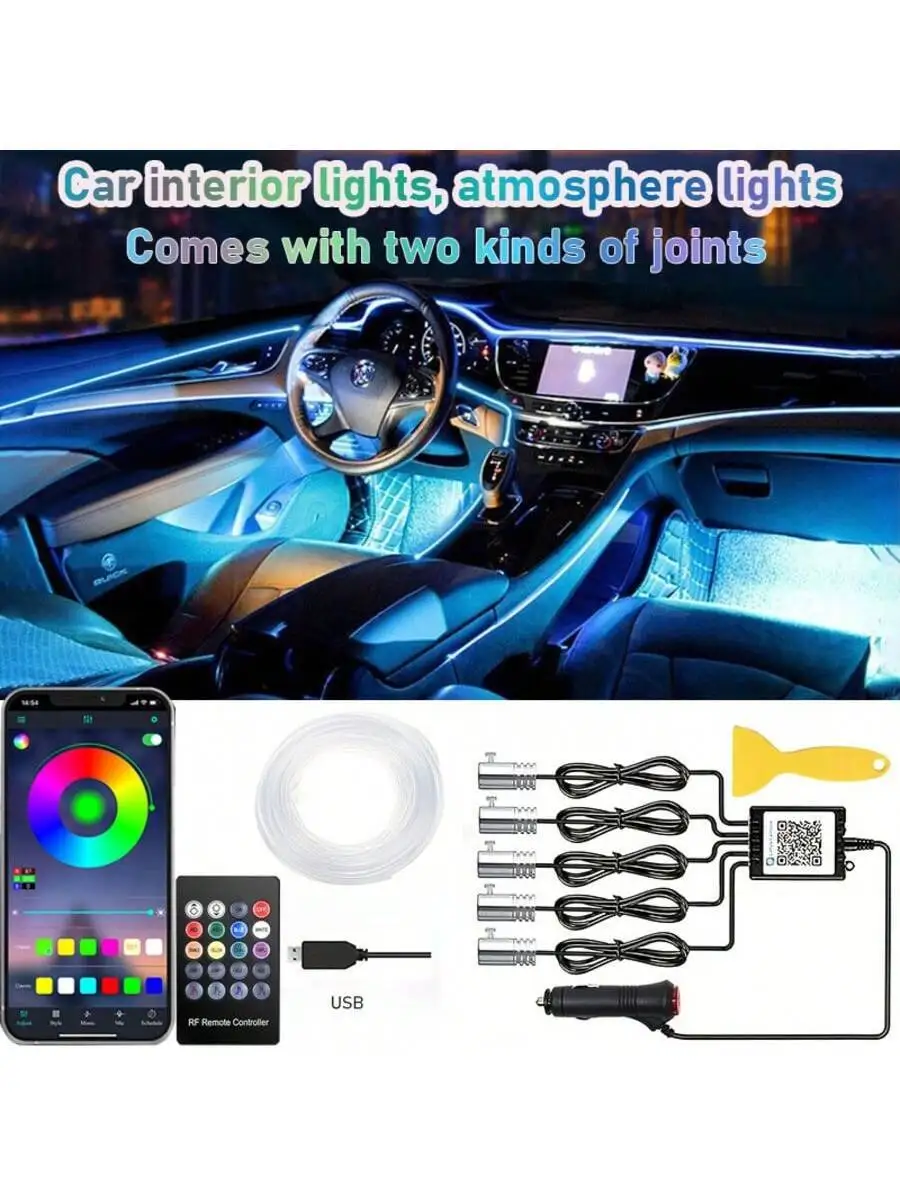 차량 실내등, USB 차량용 LED 라이트 바, 차량  - Led El Wire 리뷰 및 가격