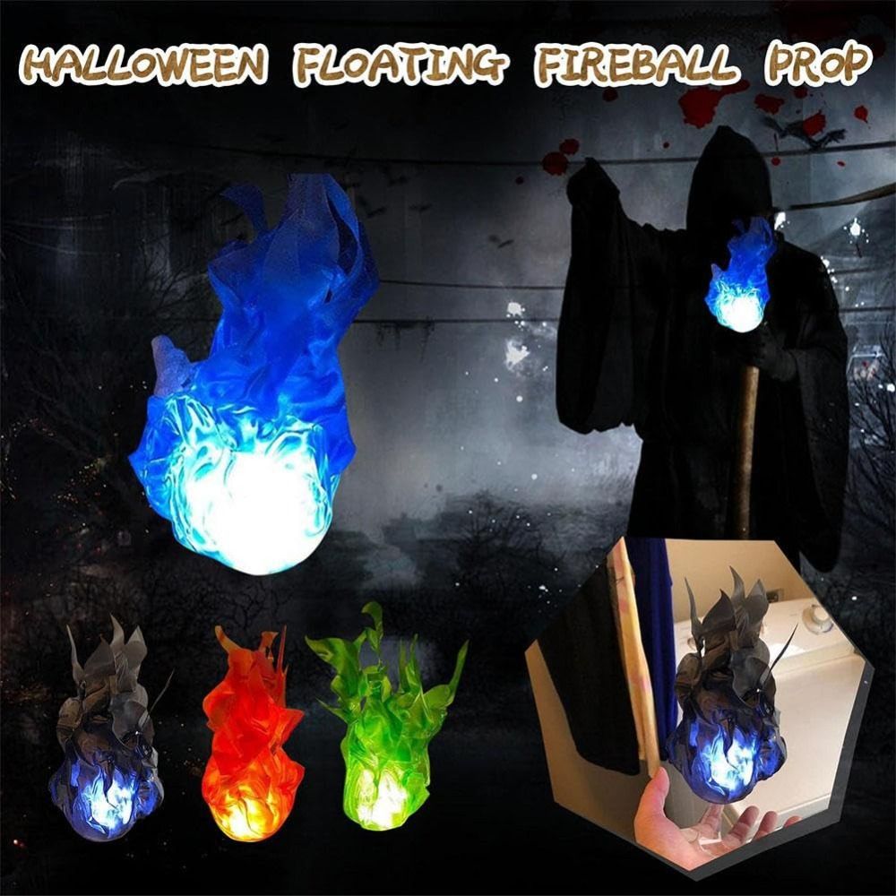 인공 가짜 불 플로팅 소품, 할로윈 파티 장식, 유령  - Cosplay Fireball Prop 리뷰 및 가격